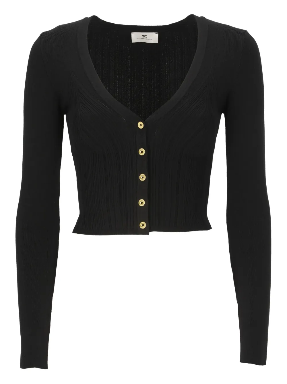 ribbed v-neck cardigan