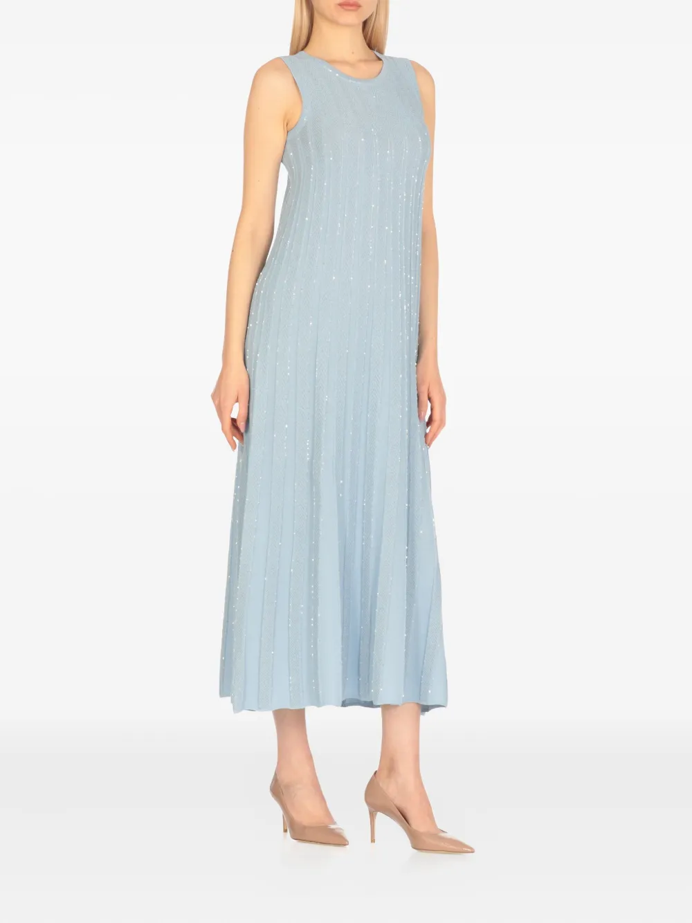 D.Exterior sequin-embellished maxi dress - Blauw