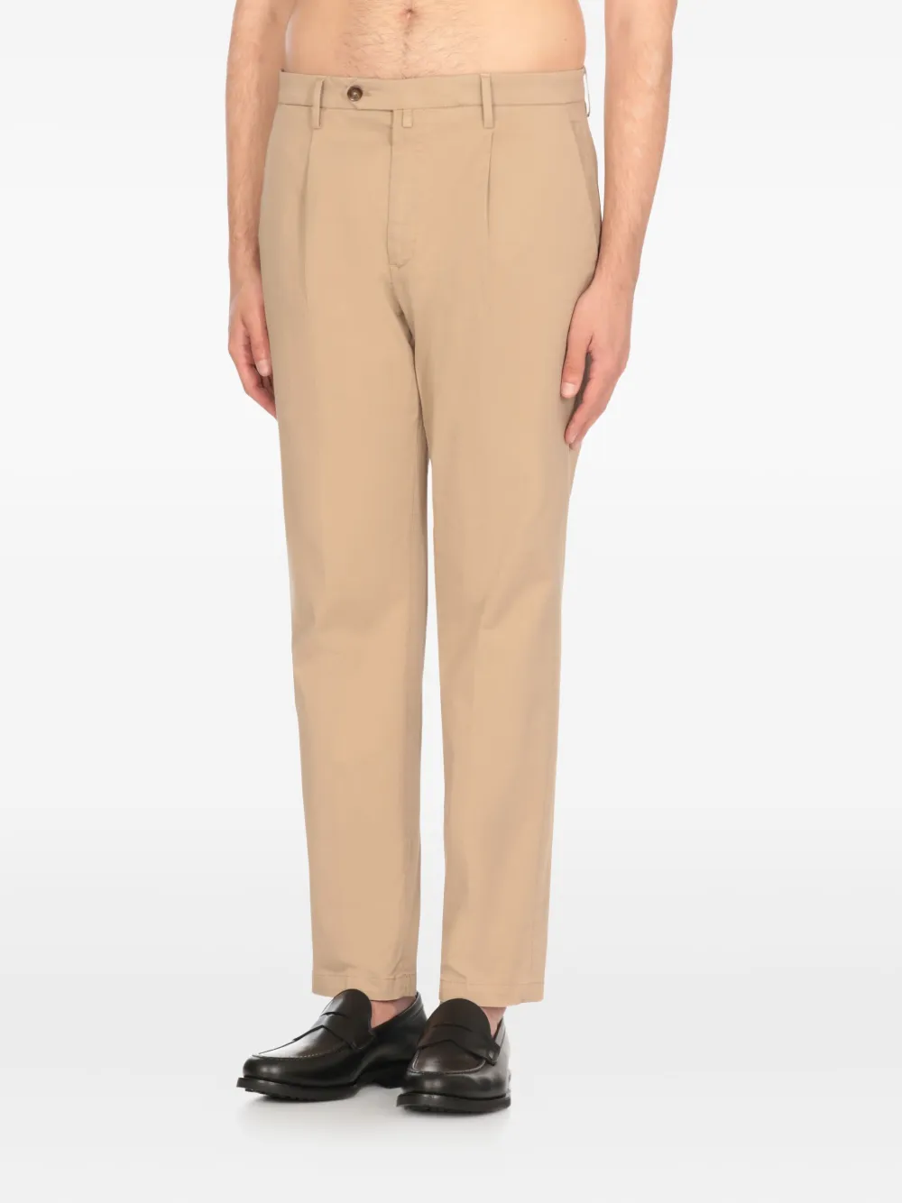 Briglia 1949 pleated cotton trousers - Beige