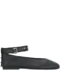 Ash studded ankle-strap ballet flats - Black