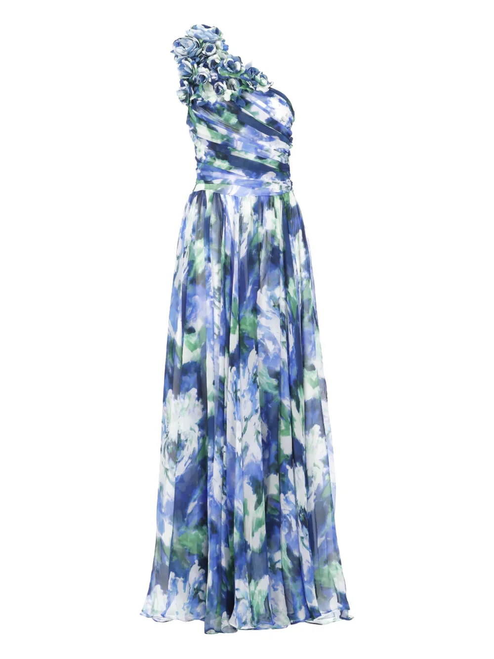floral-print one-shoulder dress