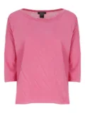 Avant Toi three-quarter sleeve round-neck top - Pink