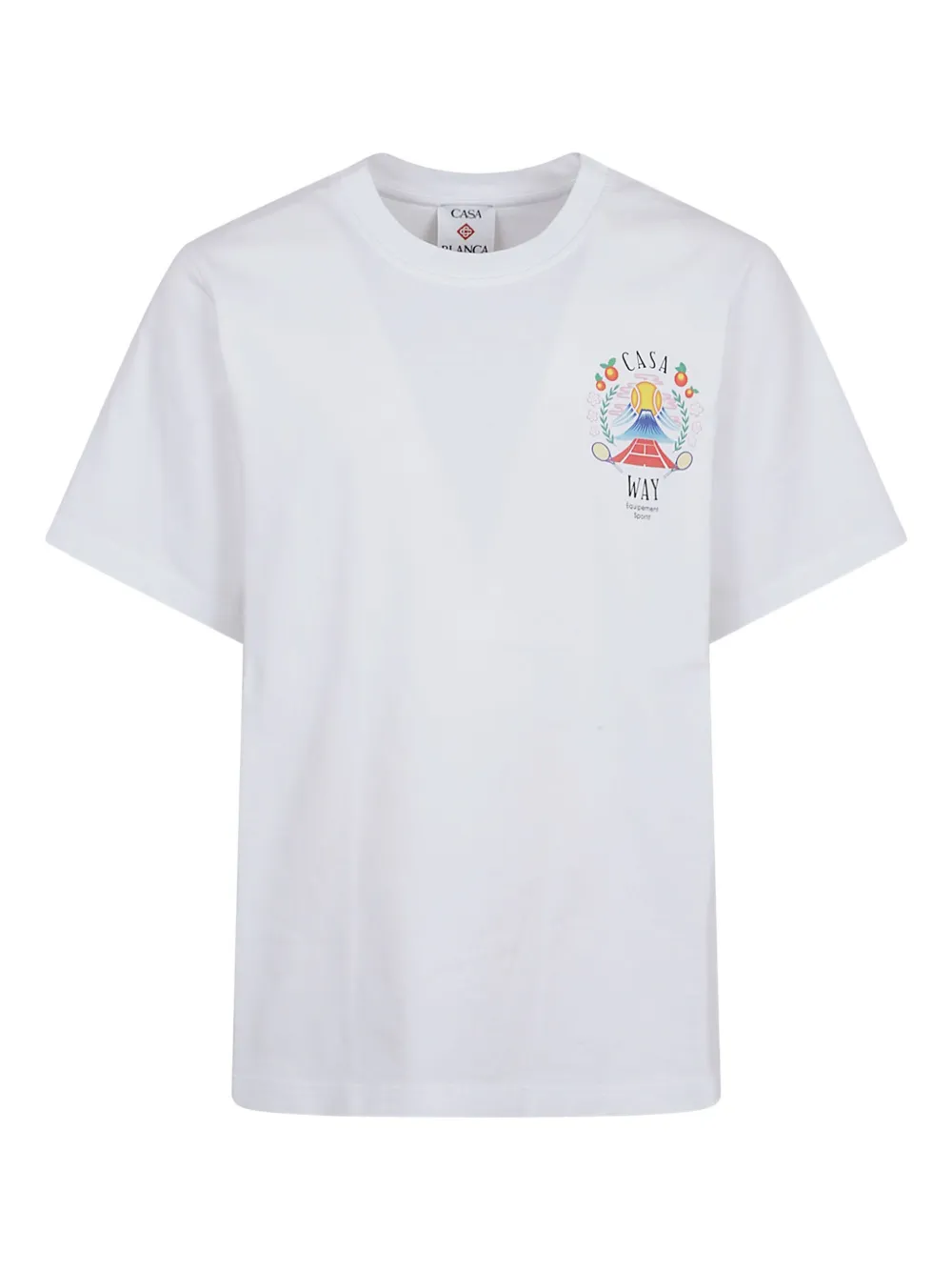 Casablanca Katoenen T-shirt met logoprint Wit