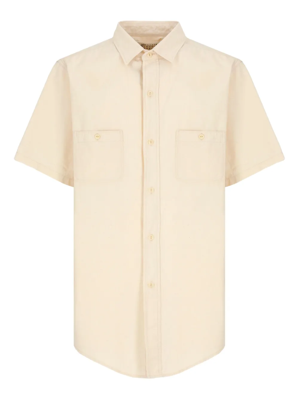 Maison Margiela short-sleeve chest-pocket shirt Beige