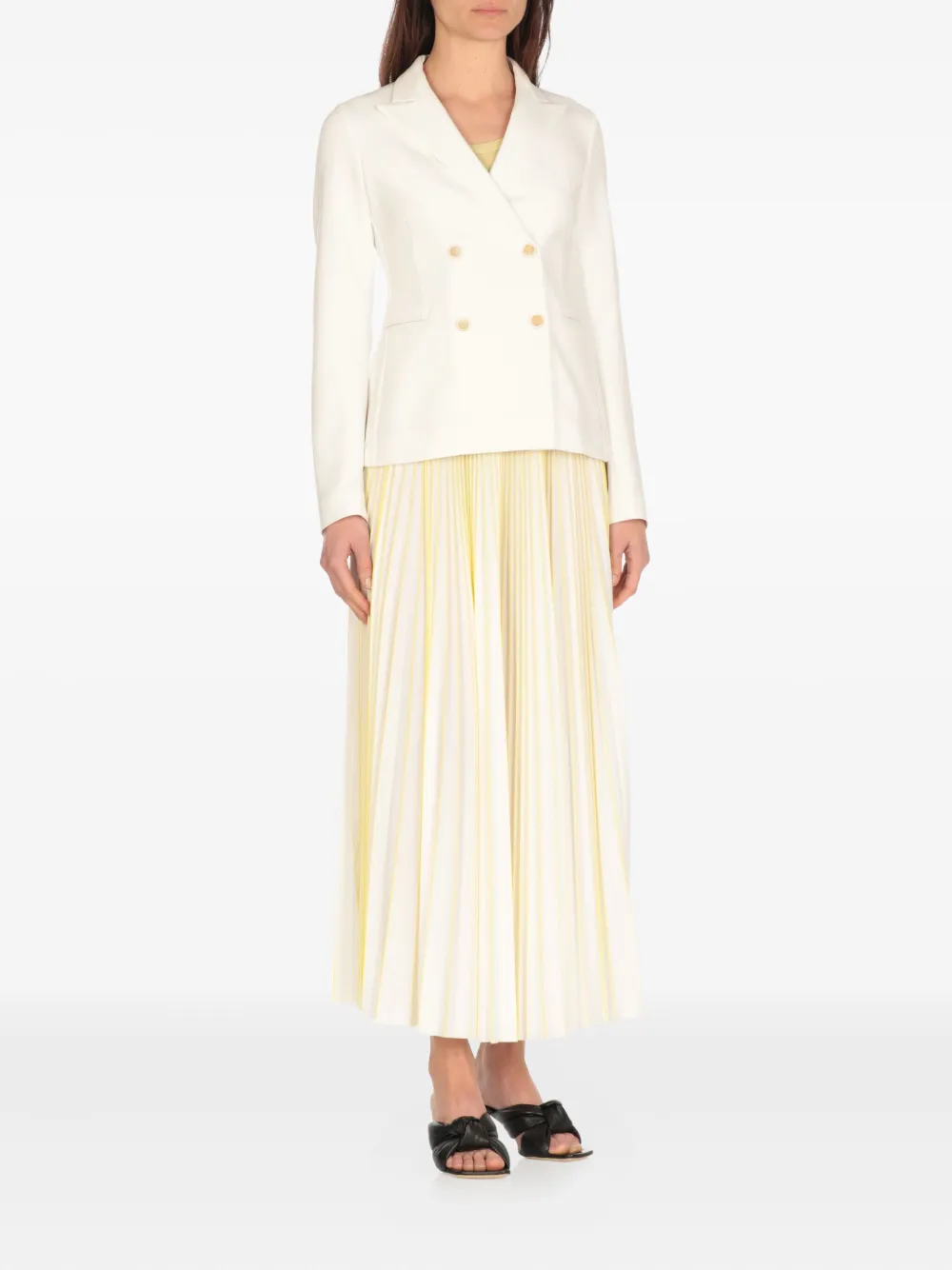 Fabiana Filippi Blazer met dubbele rij knopen Wit