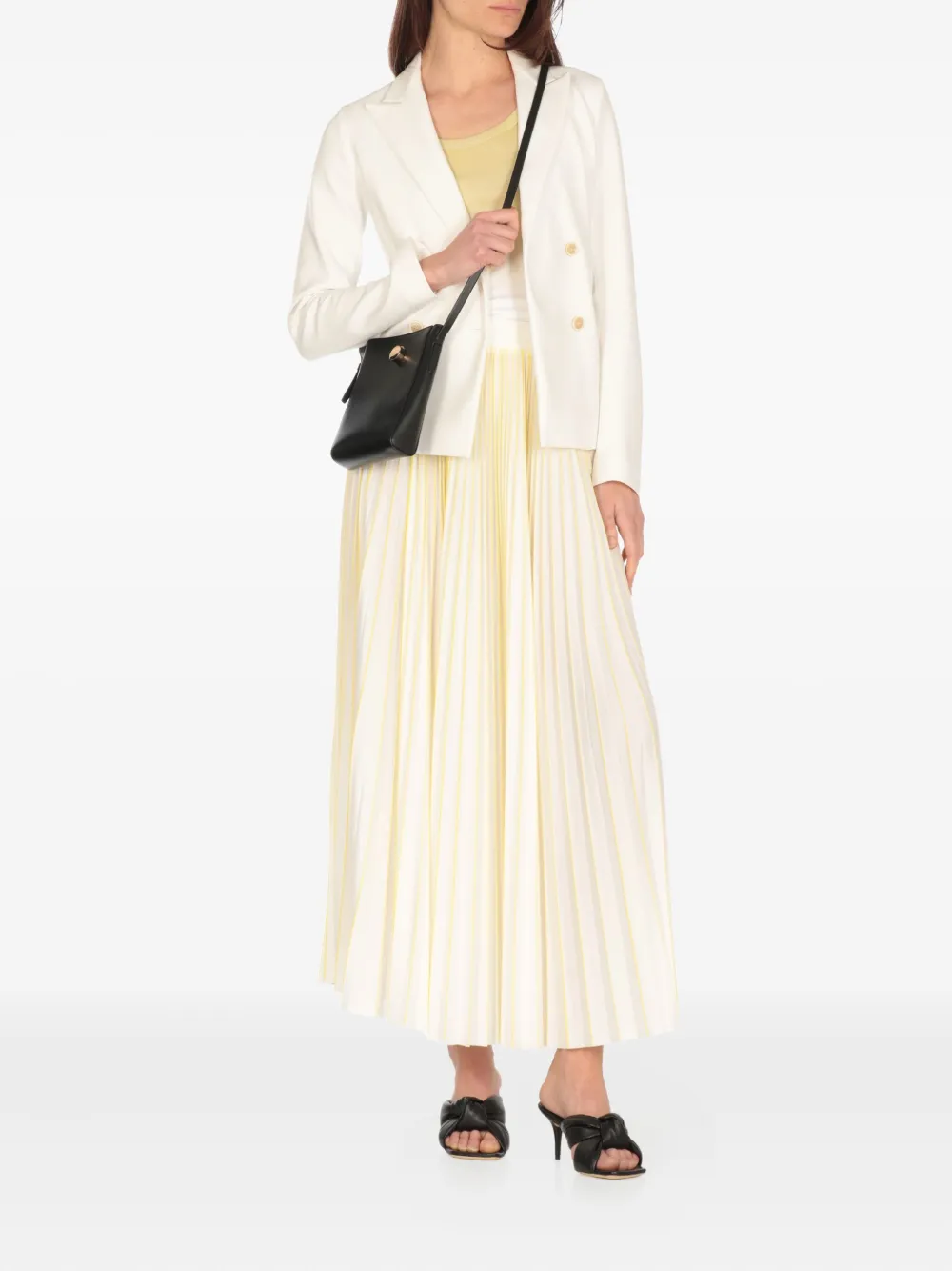 Fabiana Filippi Blazer met dubbele rij knopen Wit