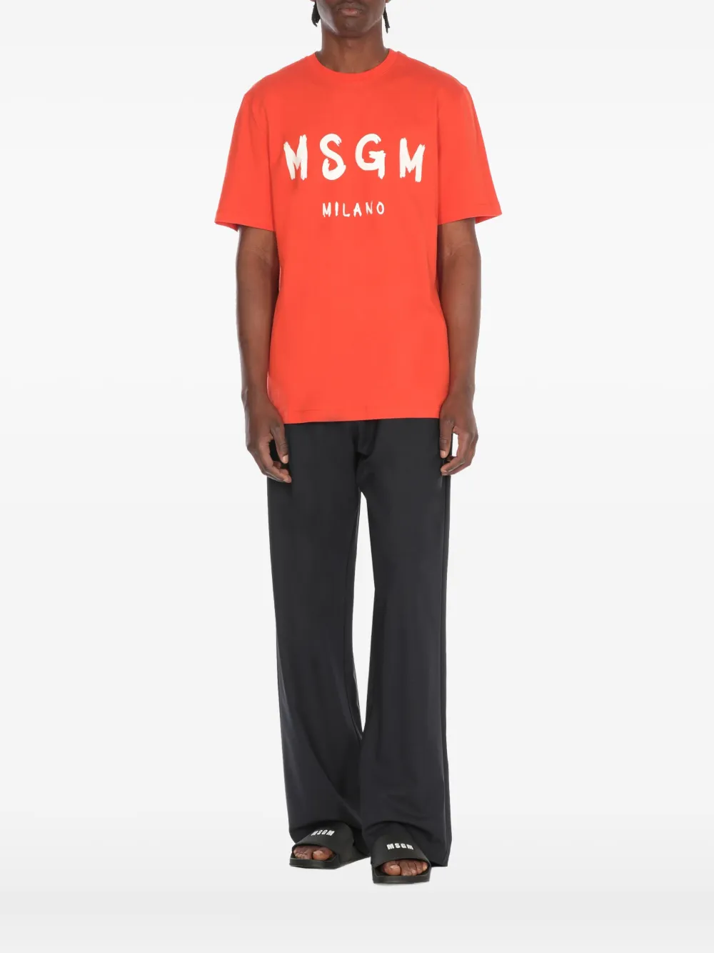 MSGM T-shirt met logoprint Rood