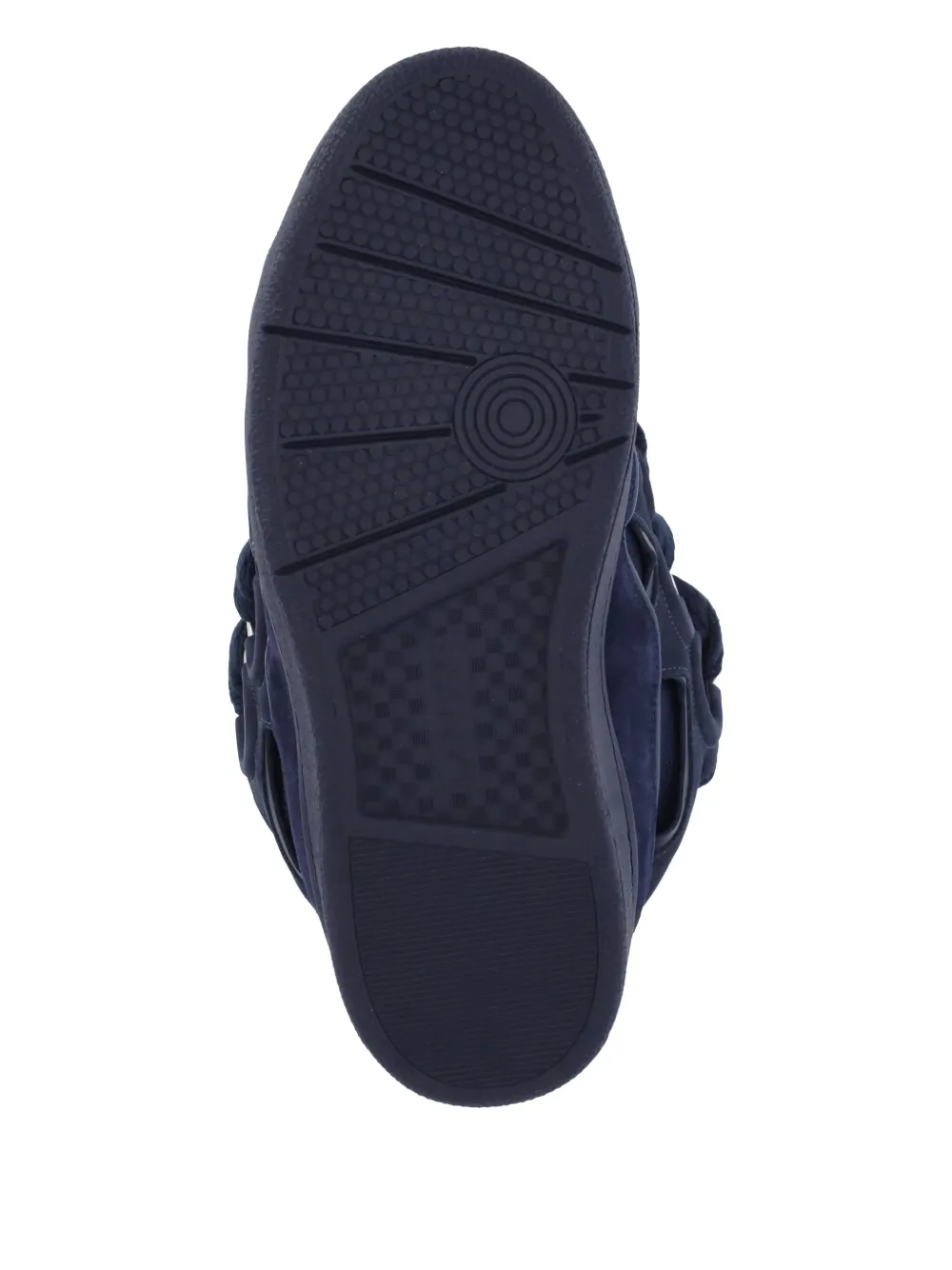 Lanvin Curb lace-up embossed-logo sneakers Blue