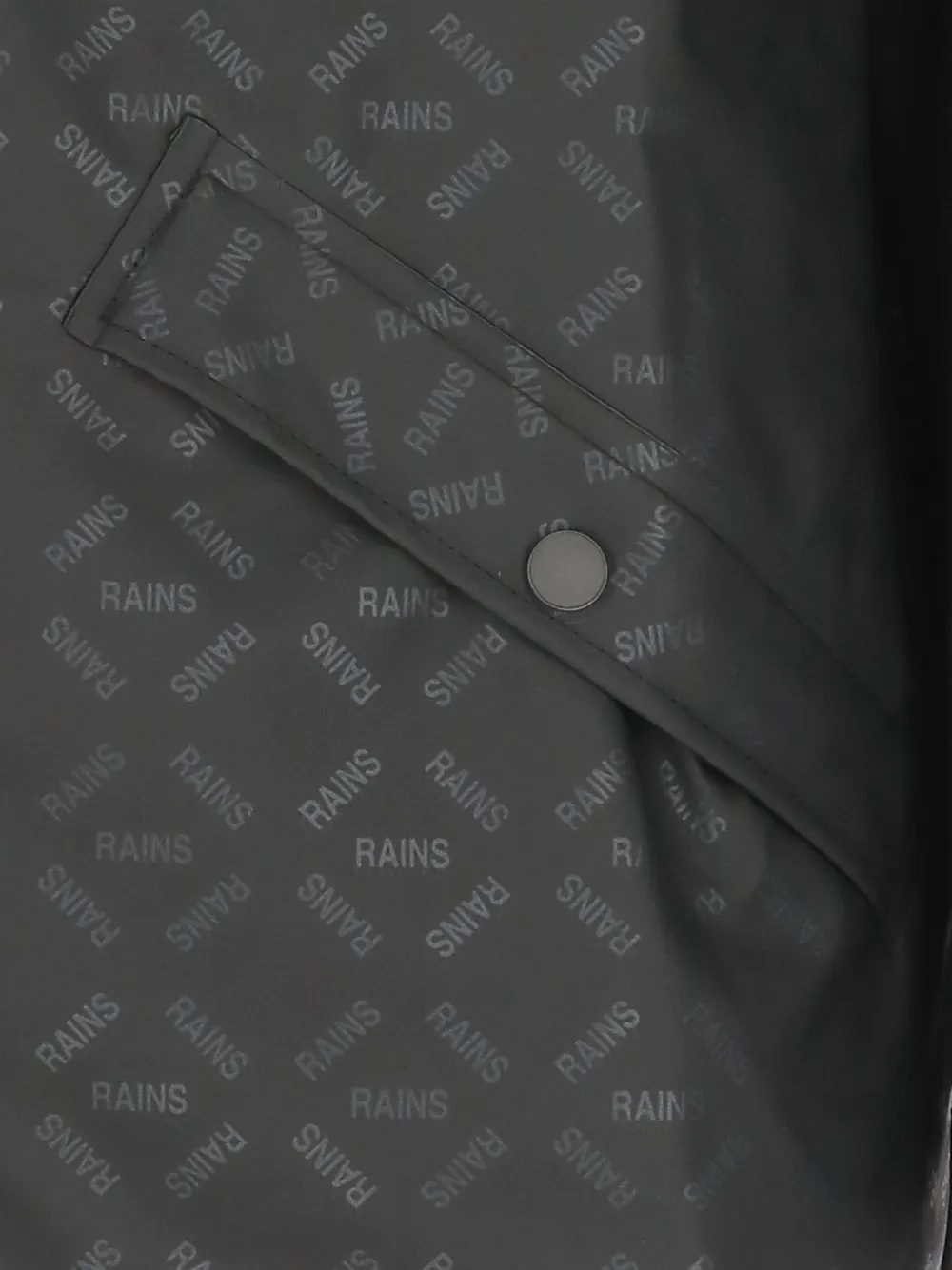 Rains logo-pattern hooded jacket Zwart