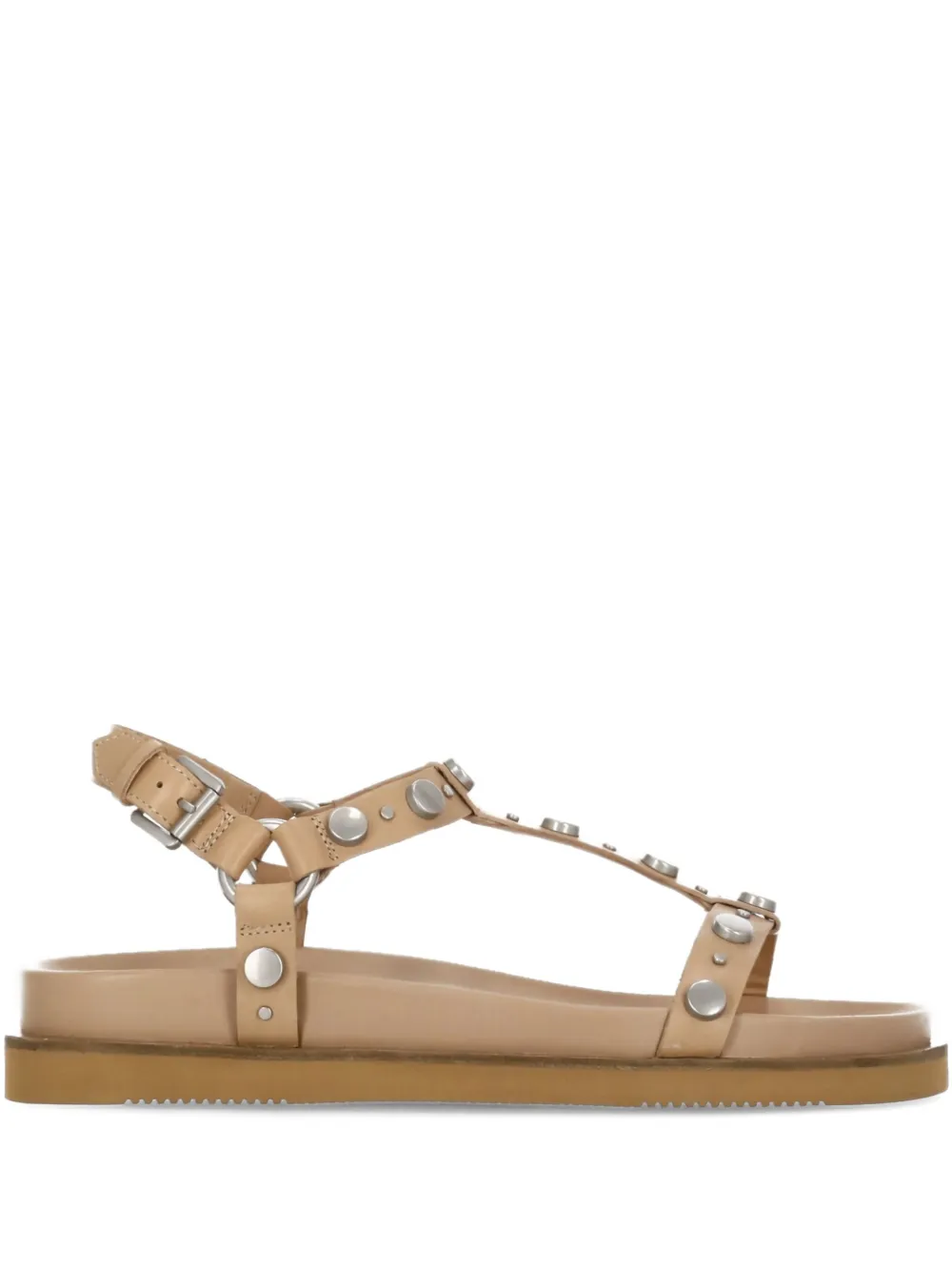 Ash studded leather sandals Neutrals