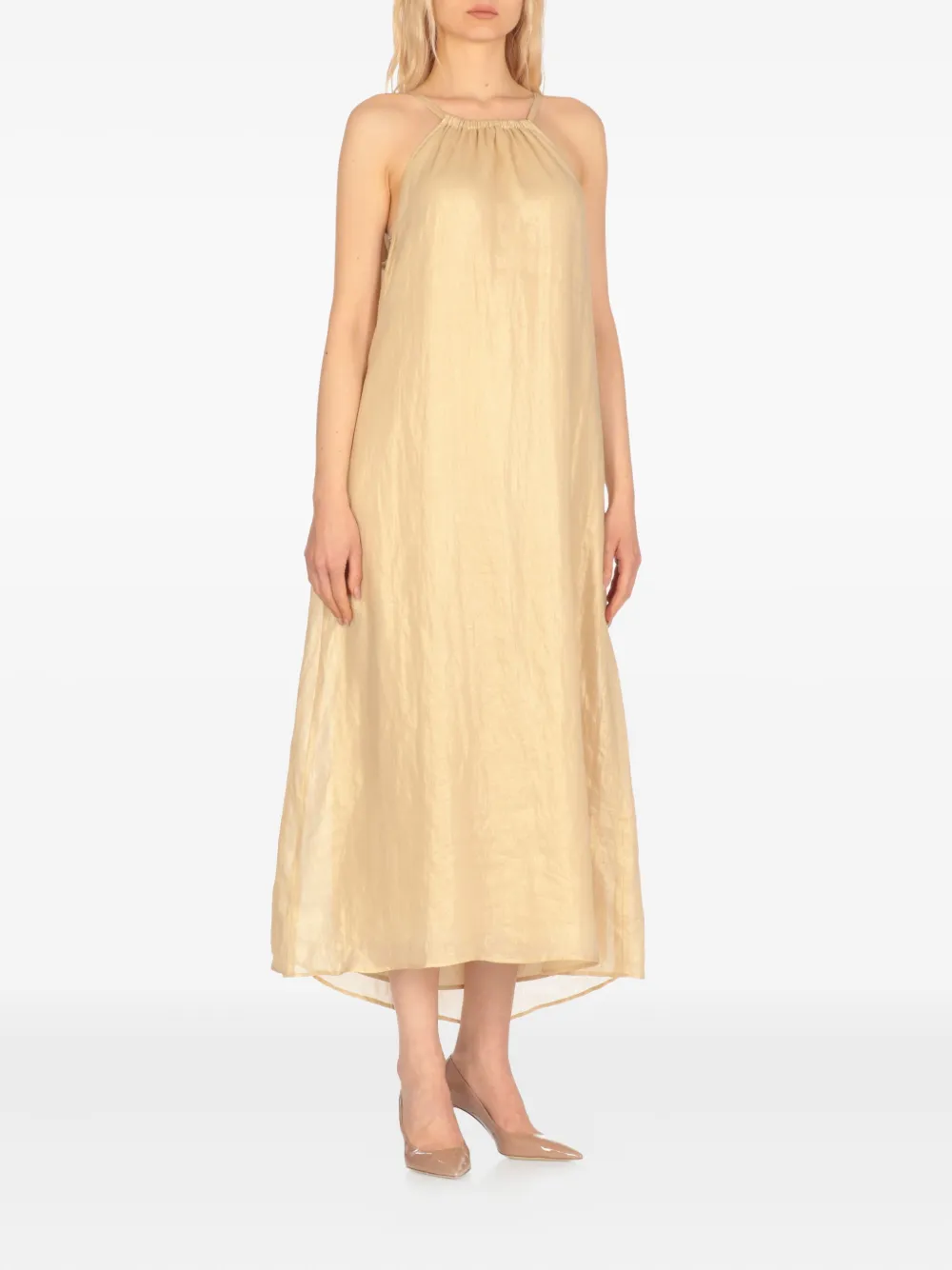 Peserico halter-neck maxi dress - Beige