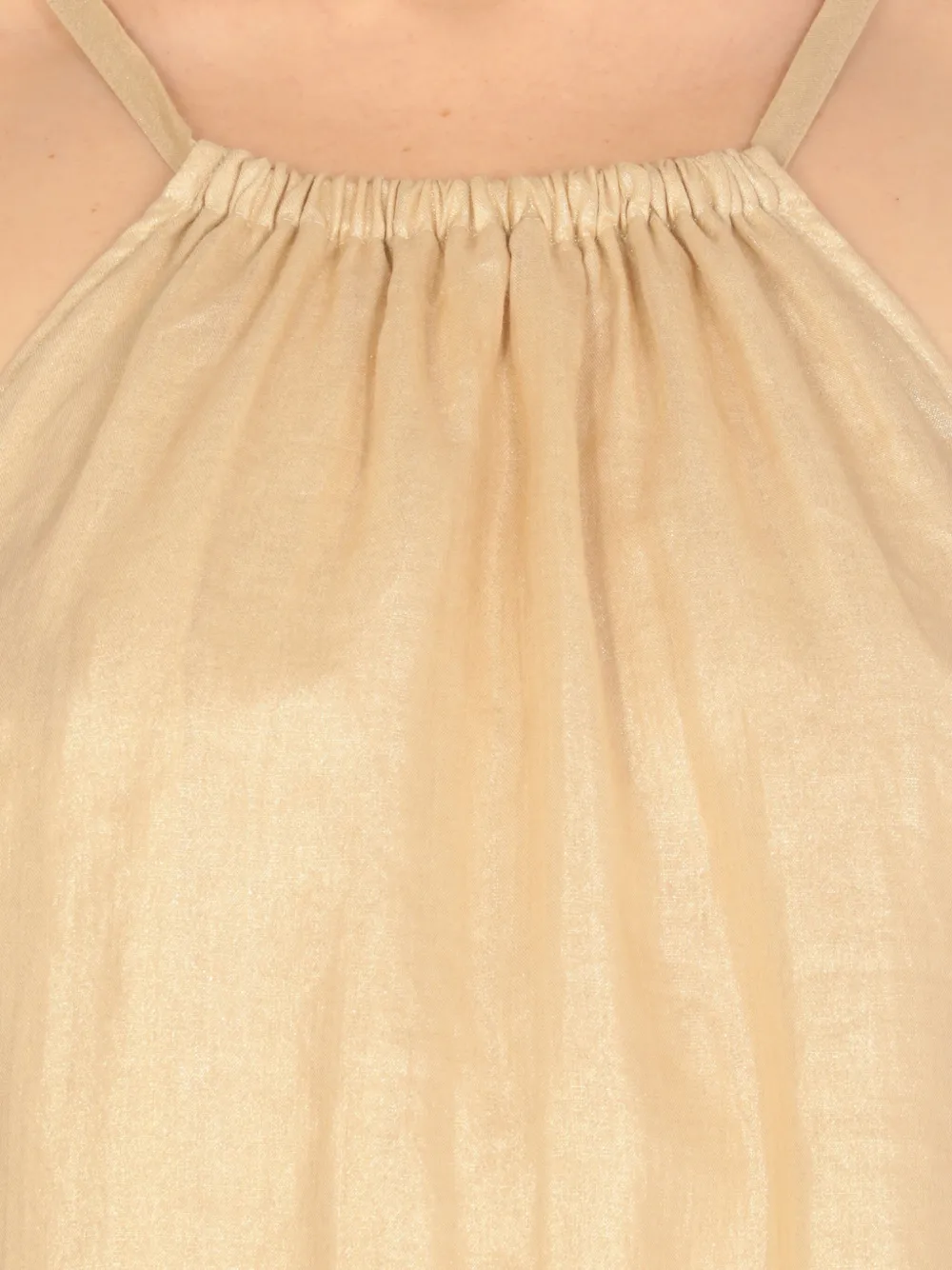 Peserico Maxi-jurk met halternek Beige