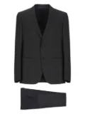Caruso two-button wool suit - Black