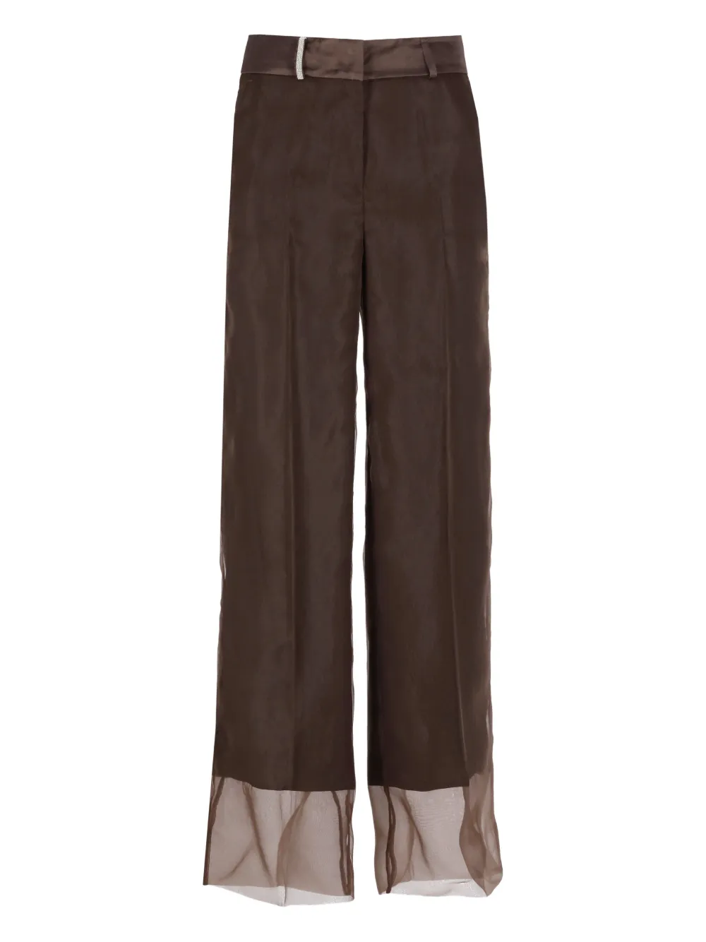 Peserico hem-detail trousers Bruin