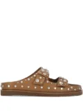 Ash studded double-strap sandals - Brown