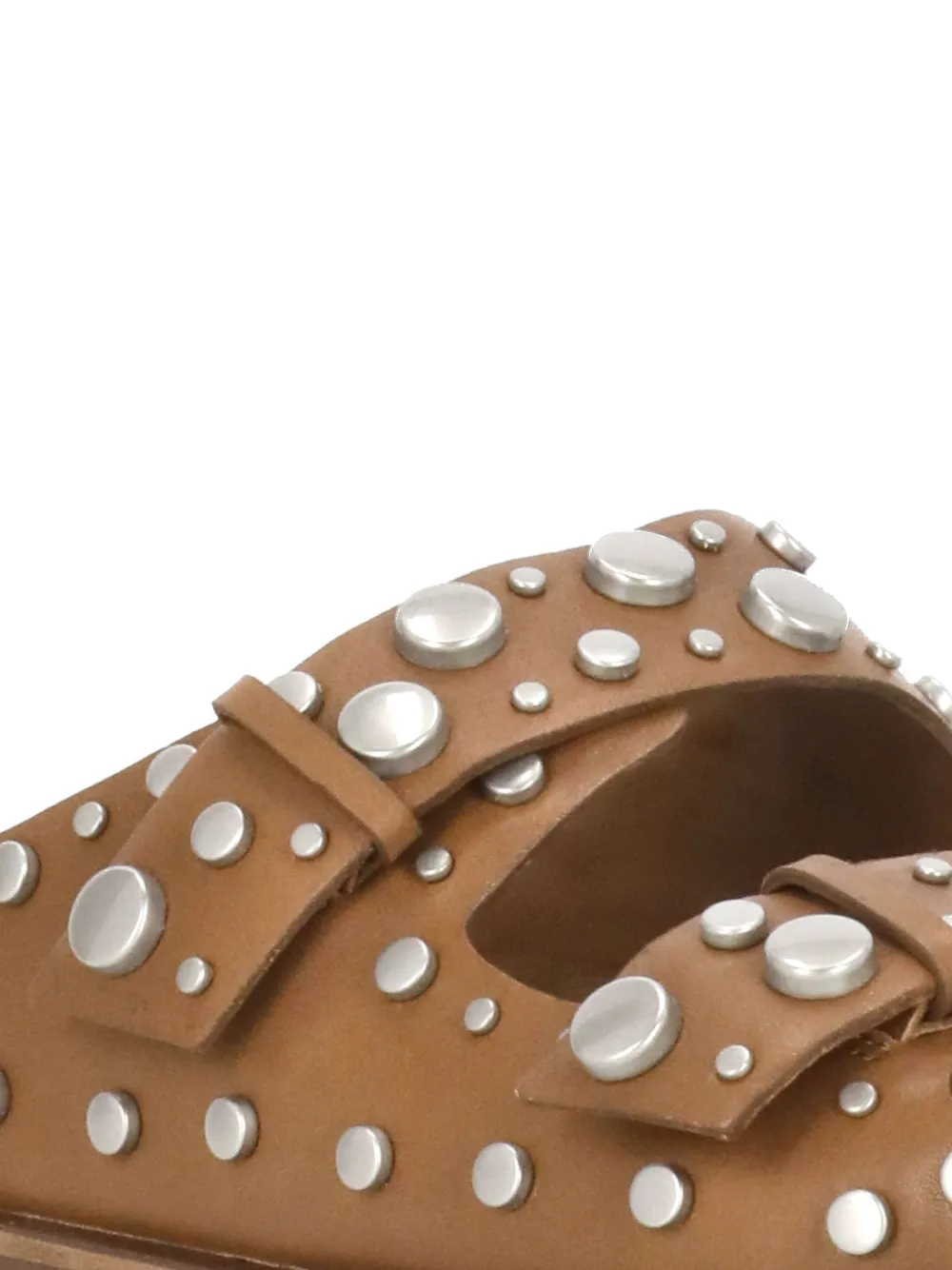 Ash studded double-strap sandals Brown