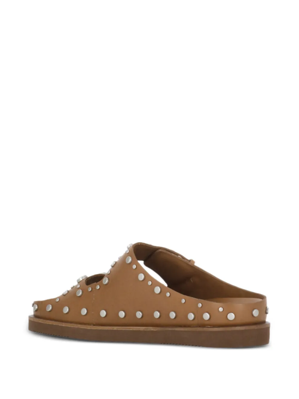 Ash studded double-strap sandals Brown