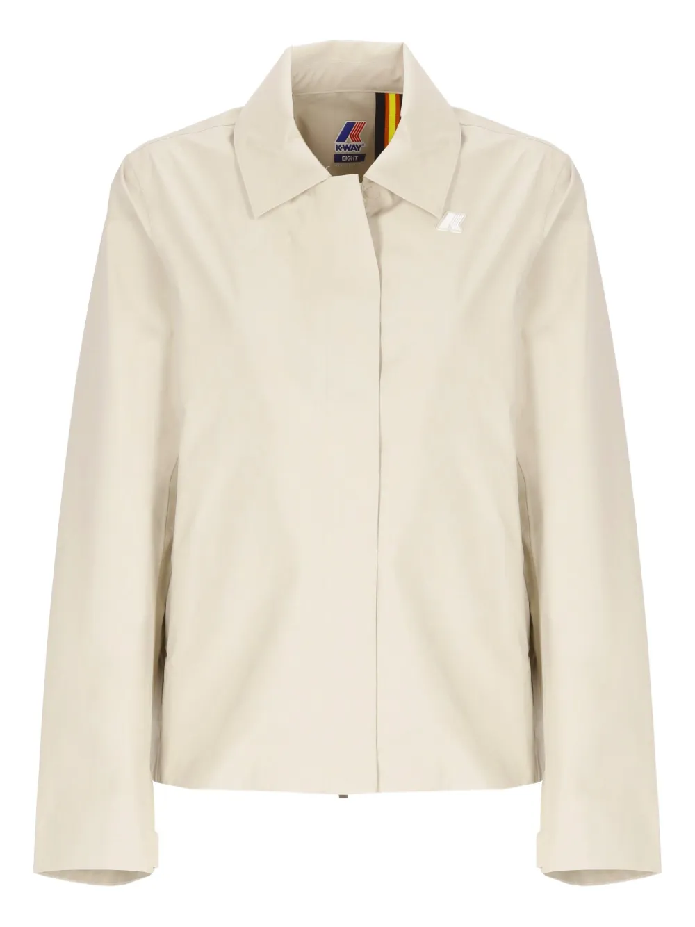 logo-plaque collar jacket