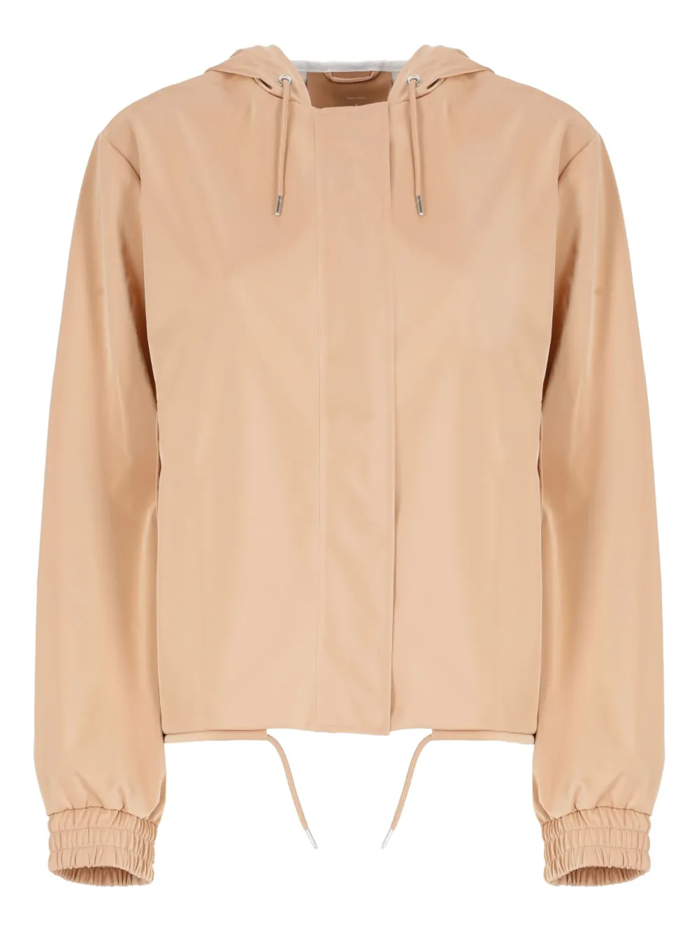 Rains Hooded Snap-button Rain Jacket In Neutral