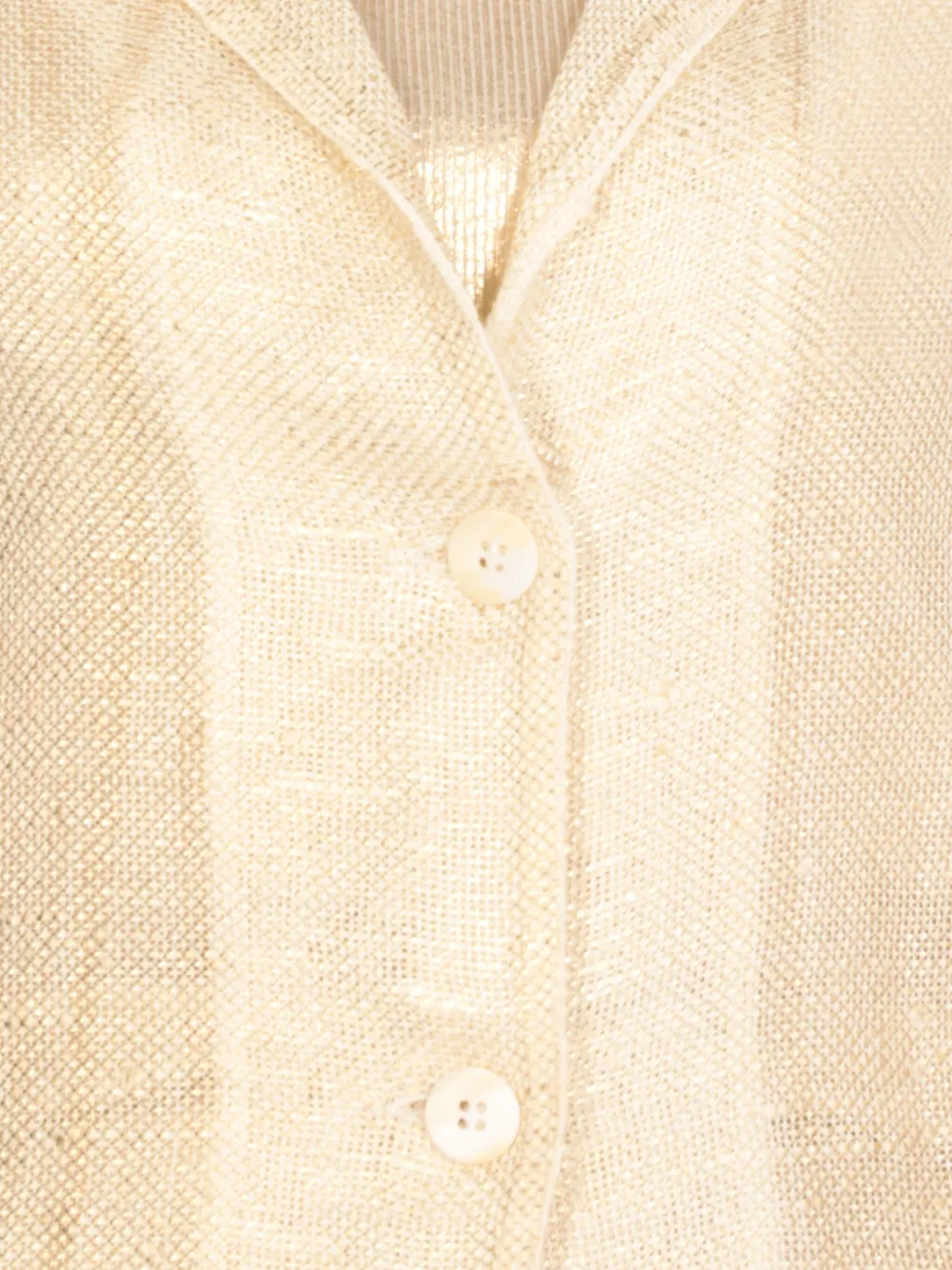 Avant Toi Blazer met opgestikte zakken en puntige revers Beige
