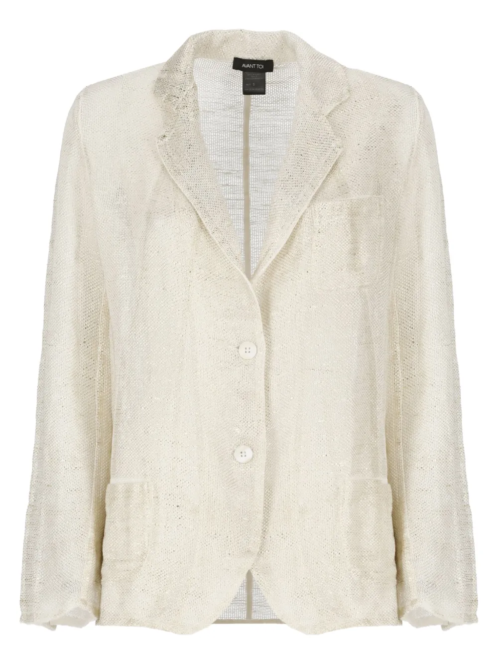 Avant Toi welt-pockets peak-lapel blazer Beige