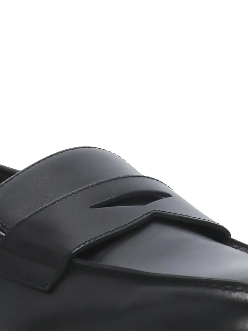 Doucal's penny leather loafers Black