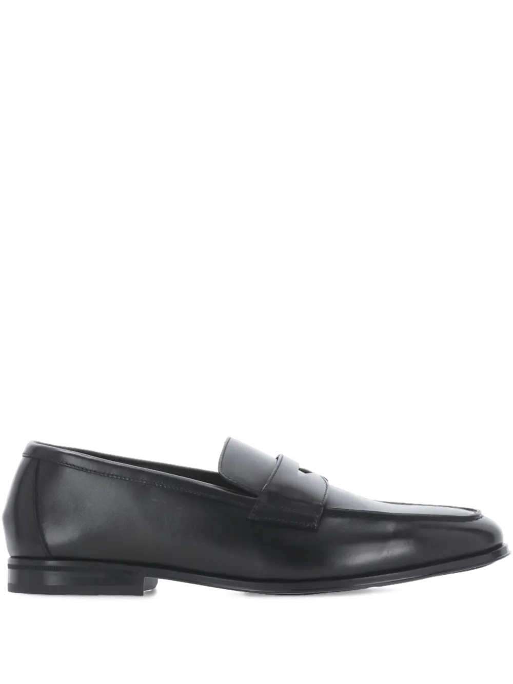 Doucal's penny leather loafers Black