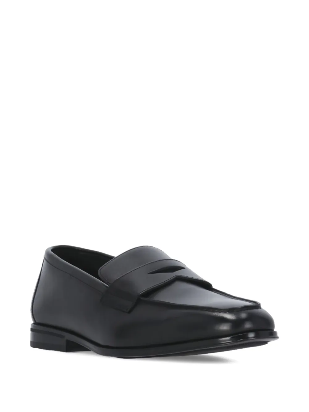 Doucal's penny leather loafers Black