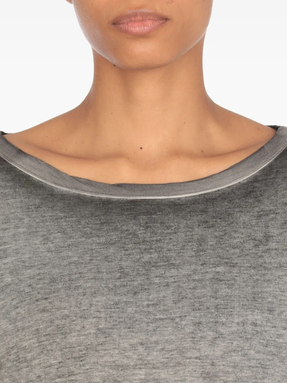 Avant Toi T-shirt met boothals Grijs