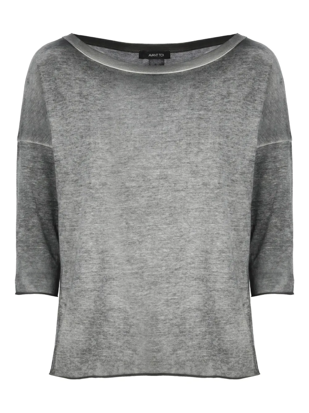 Avant Toi T-shirt met boothals Grijs