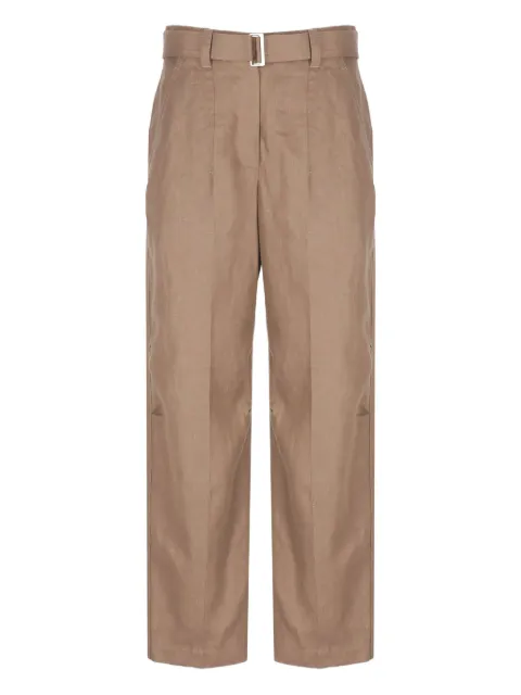 Brunello Cucinelli pantalon droit à taille ceinturée