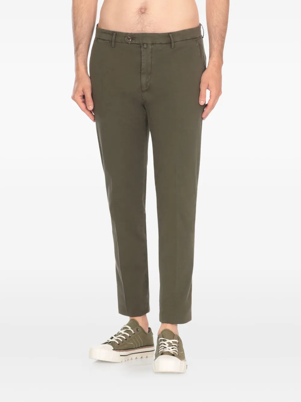 Briglia 1949 tapered-leg cropped trousers - Groen