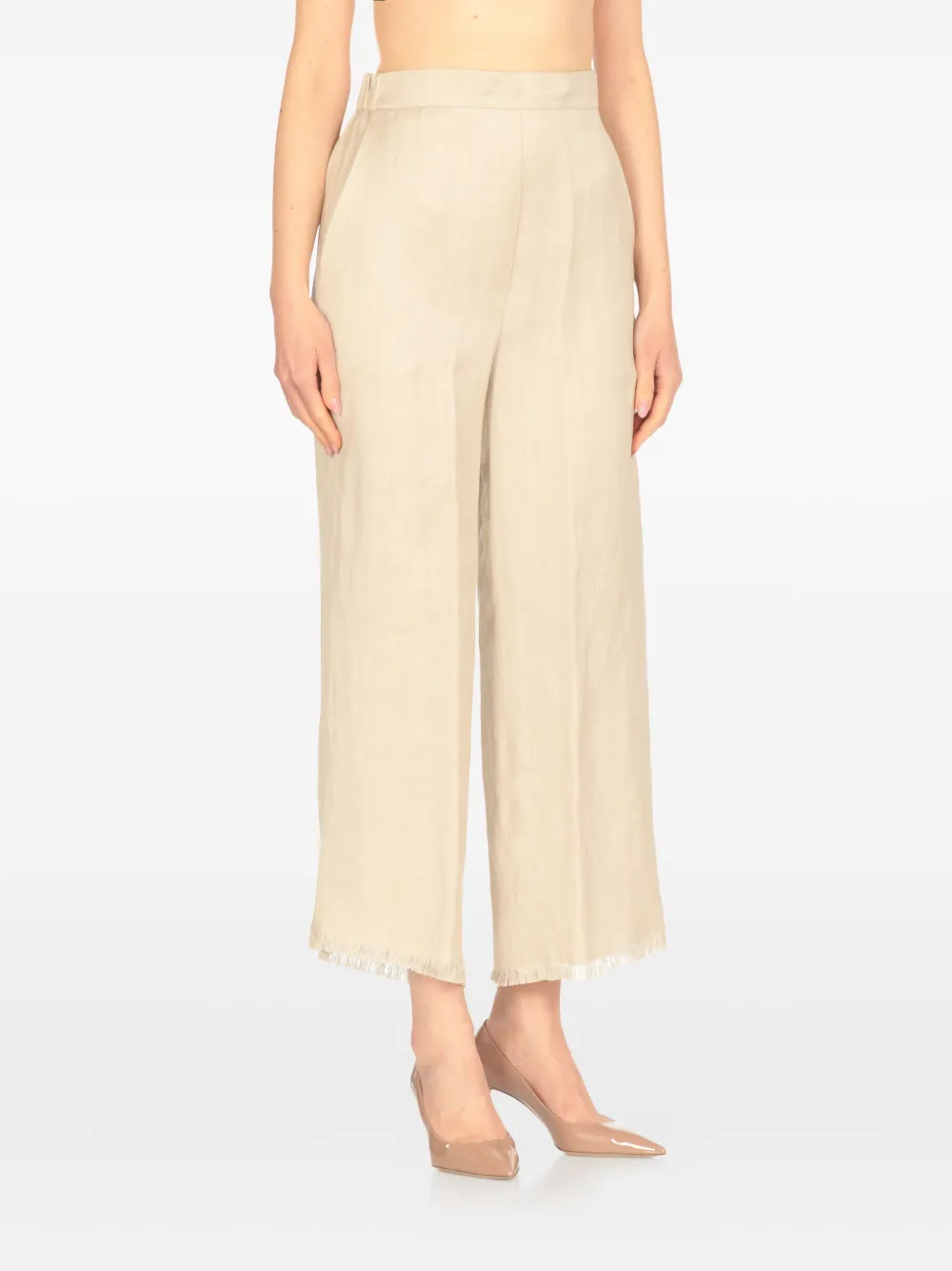 Antonelli frayed-hem trousers - Beige