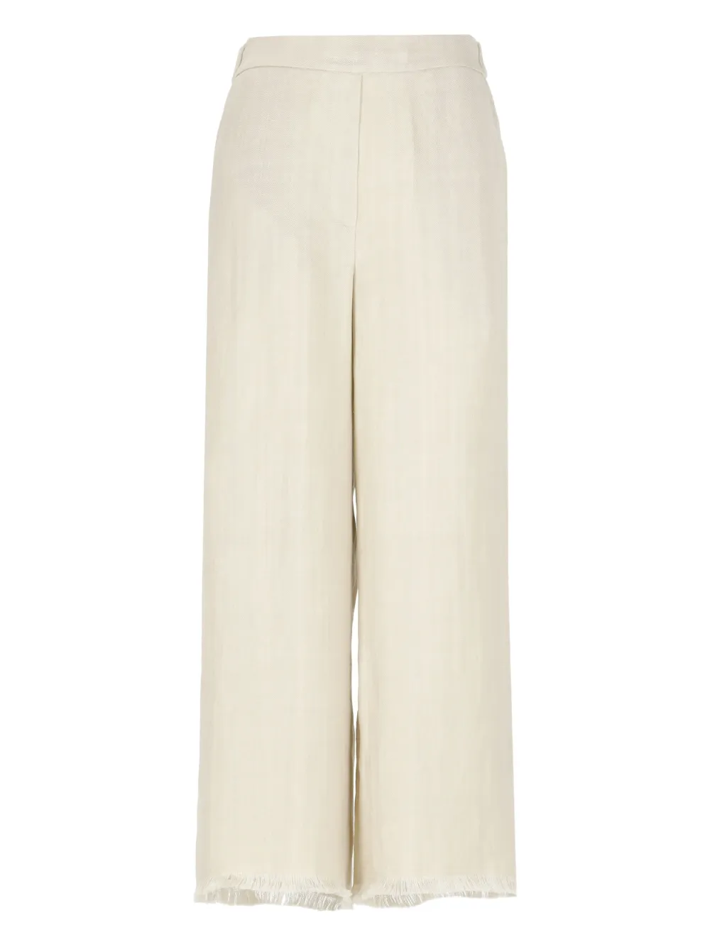 frayed-hem trousers