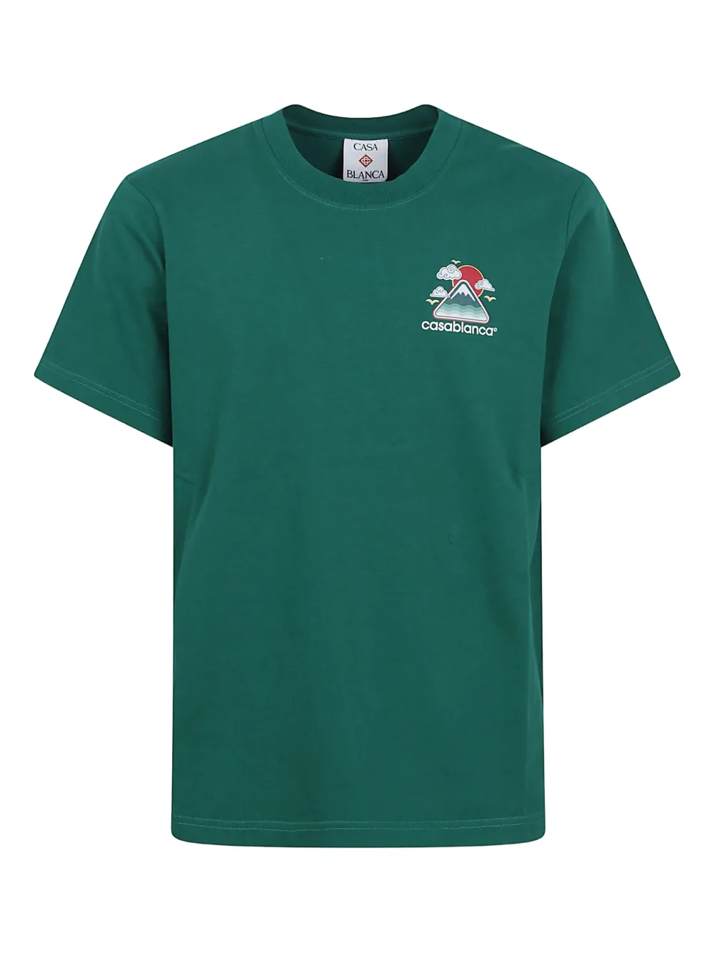 Casablanca Katoenen T-shirt met grafische print Groen