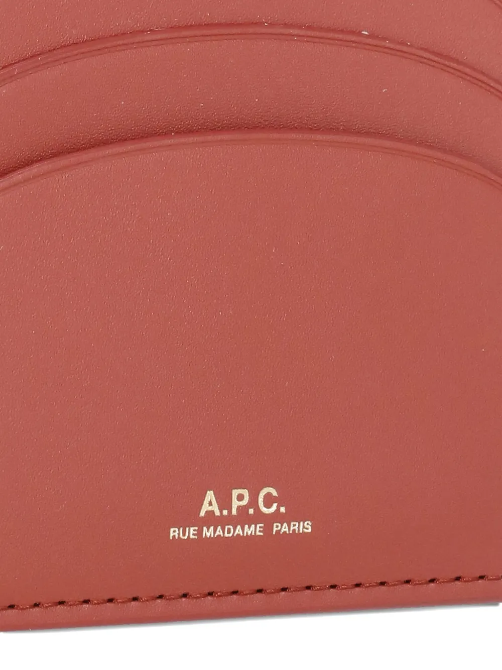 A.P.C. Demi Lune pasjeshouder met logo Rood