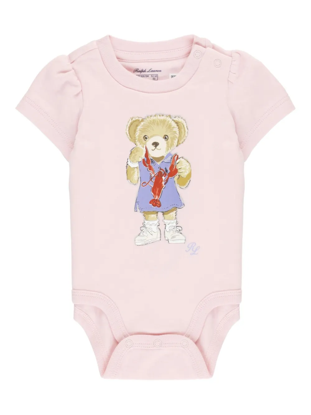 POLO RALPH LAUREN KIDS ベアプリント ジャンプスーツ - ピンク POLO RALPH LAUREN KIDS ベアプリント ジャンプスーツ - ピンク