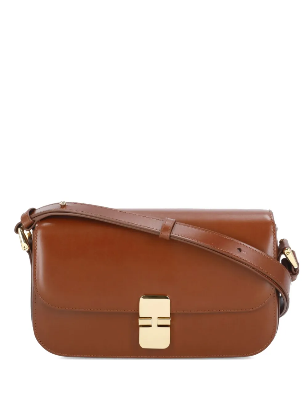 A.P.C. leather shoulder bag Bruin