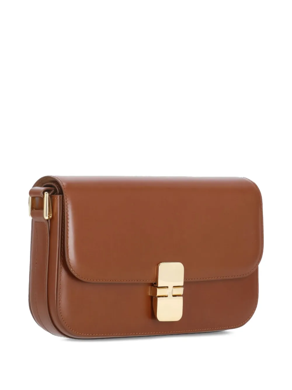 A.P.C. leather shoulder bag Bruin