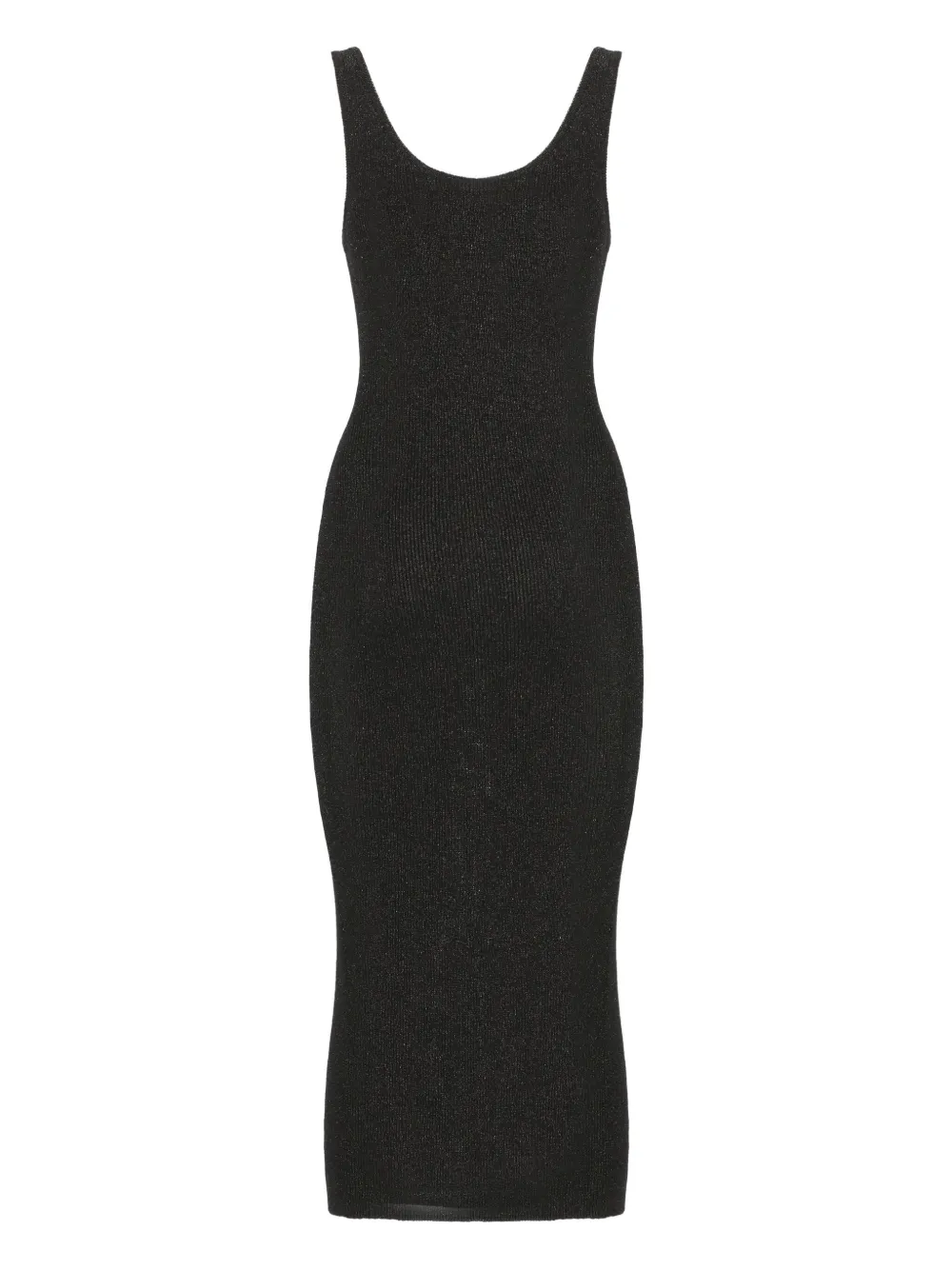 MC2 Saint Barth Mouwloze midi-jurk Zwart