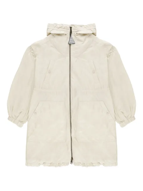 Moncler Enfant hooded ruffled coat