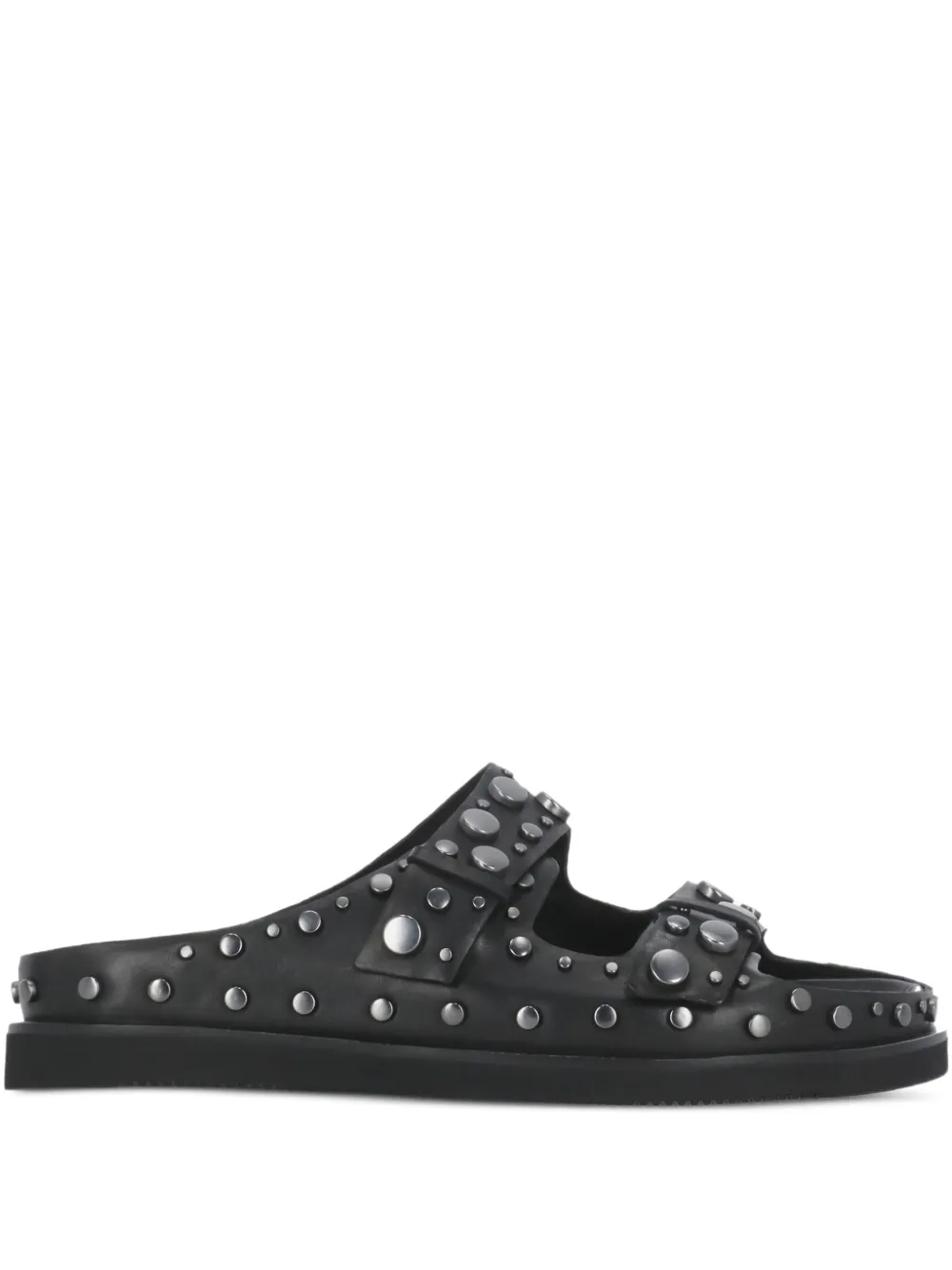 Ash studded double-strap sandals Black