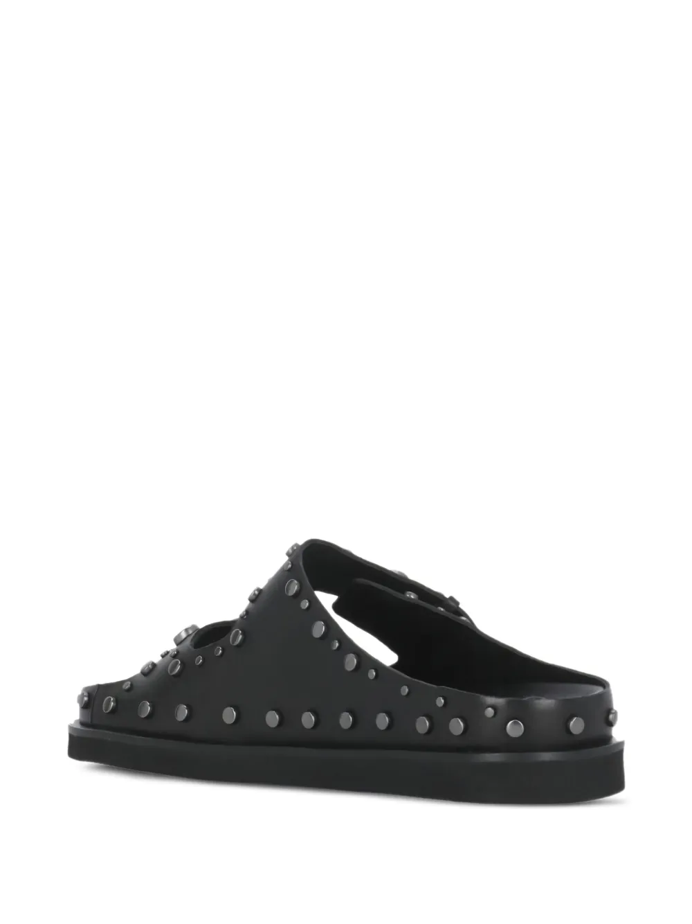 Ash studded double-strap sandals Black