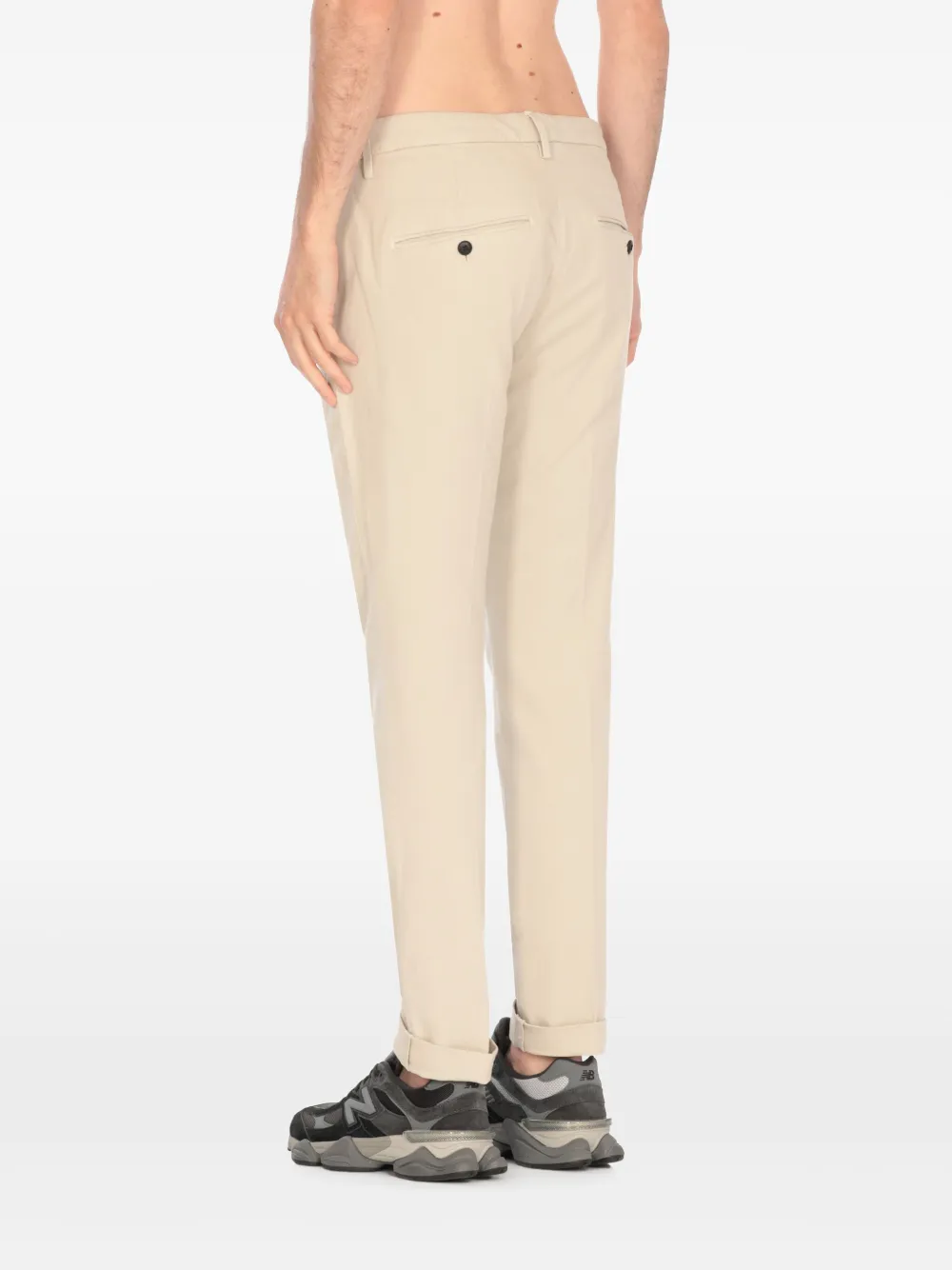 Dondup Goubert Cuffed-hem Chinos In Neutral