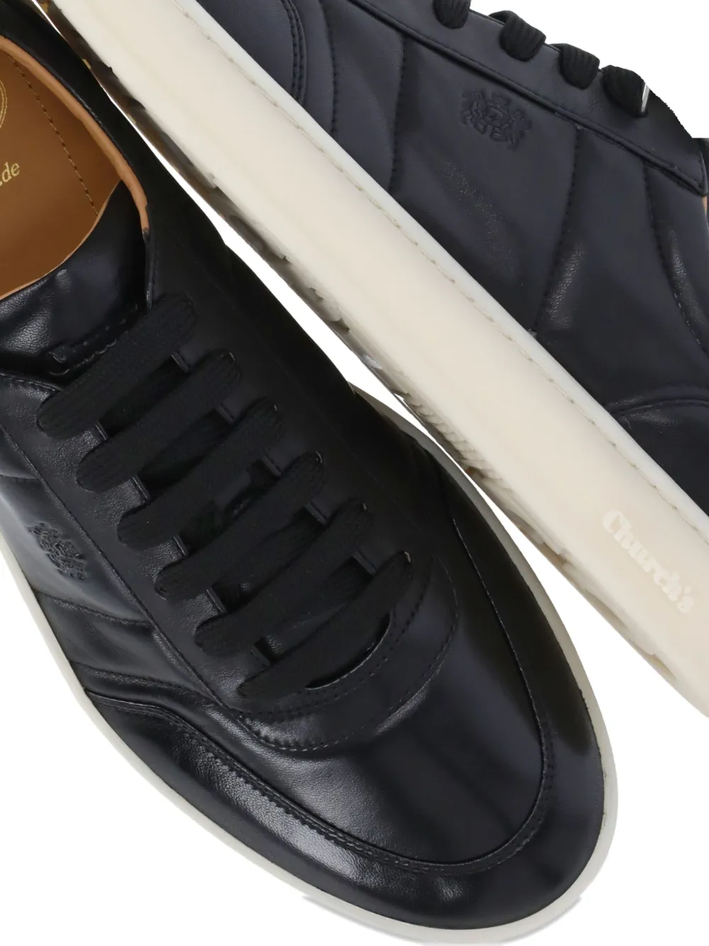 Church's logo-detail leather sneakers Black