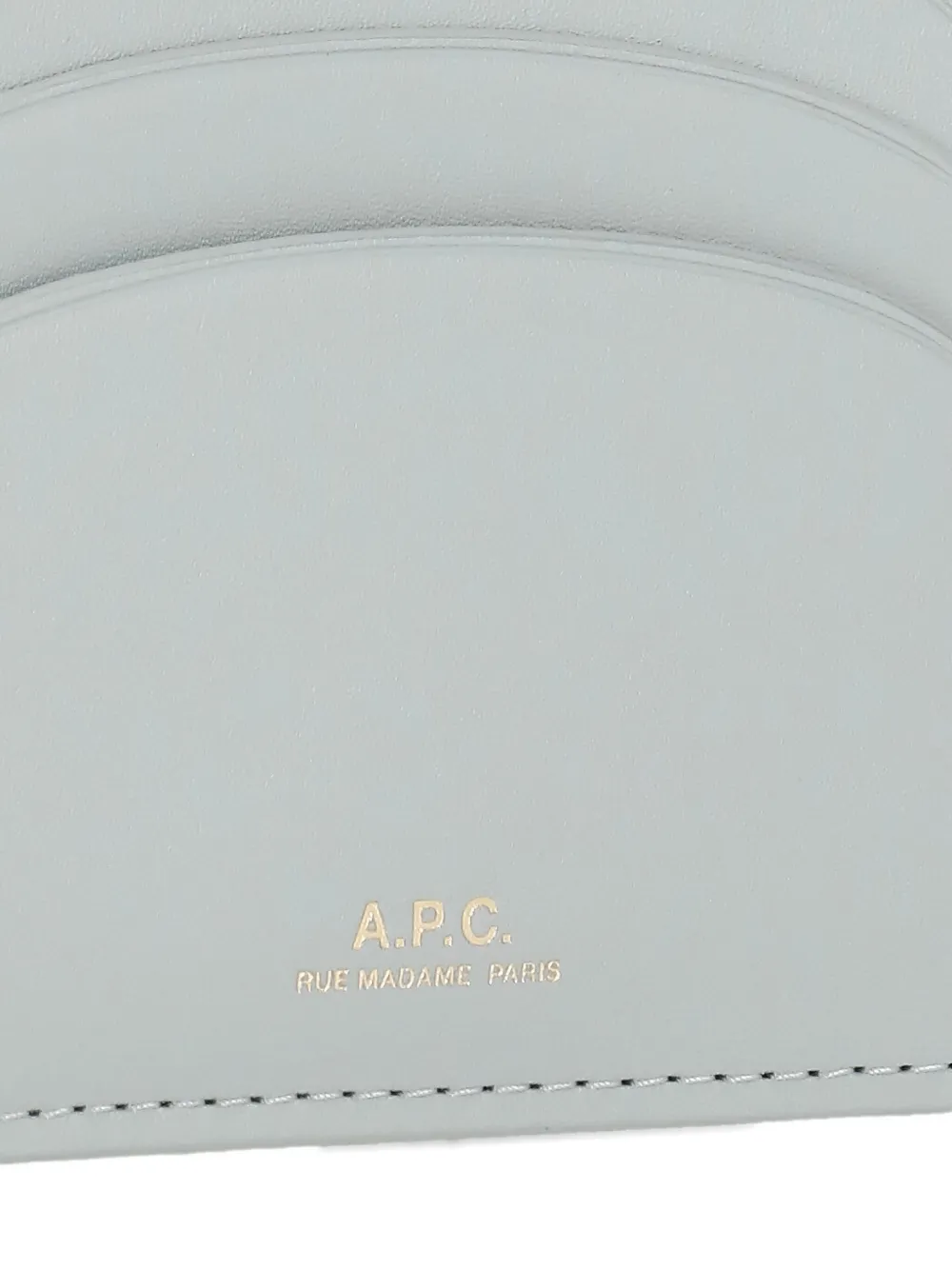 A.P.C. Demi-Lune pasjeshouder met logo-reliëf Blauw