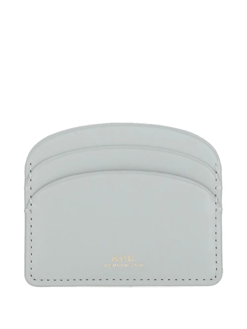 Demi-lune embossed-logo cardholder
