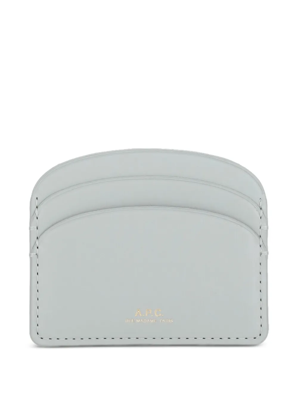 Demi-lune embossed-logo cardholder