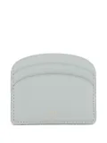 A.P.C. Demi-lune embossed-logo cardholder - Blue