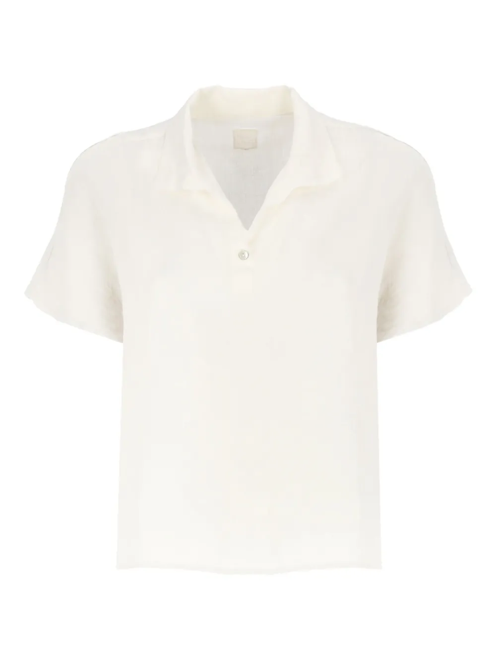 linen polo top